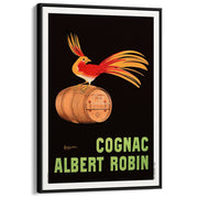 Cognac Albert Robin 1906 | France A3 297 X 420Mm 11.7 16.5 Inches / Canvas Floating Frame - Black