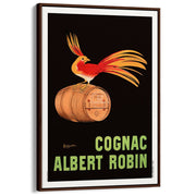 Cognac Albert Robin 1906 | France A3 297 X 420Mm 11.7 16.5 Inches / Canvas Floating Frame - Dark Oak