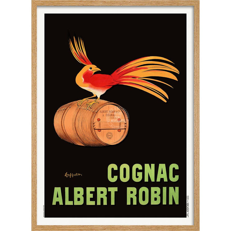 Cognac Albert Robin 1906 | France A3 297 X 420Mm 11.7 16.5 Inches / Framed Print - Natural Oak