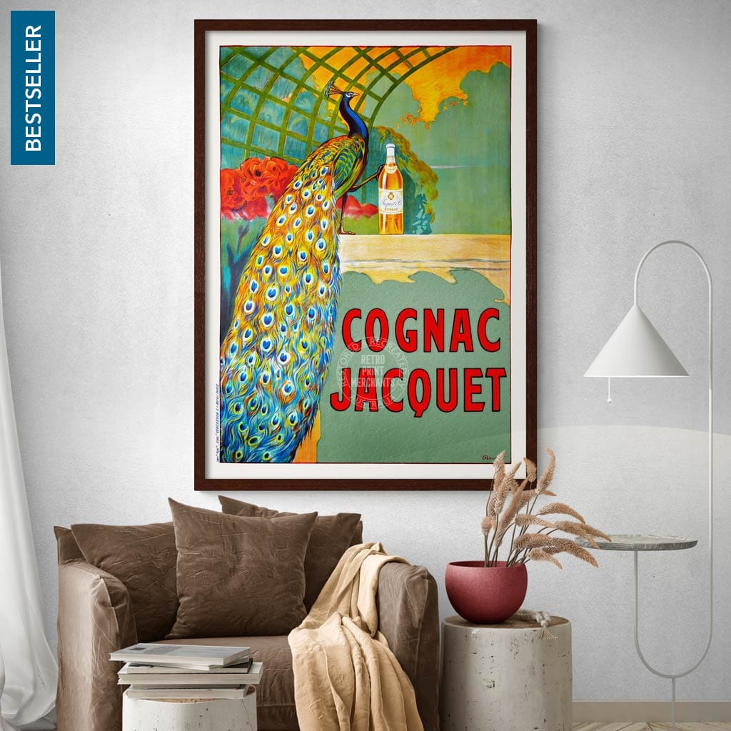 Cognac Jacquet Peacock | France Print Art