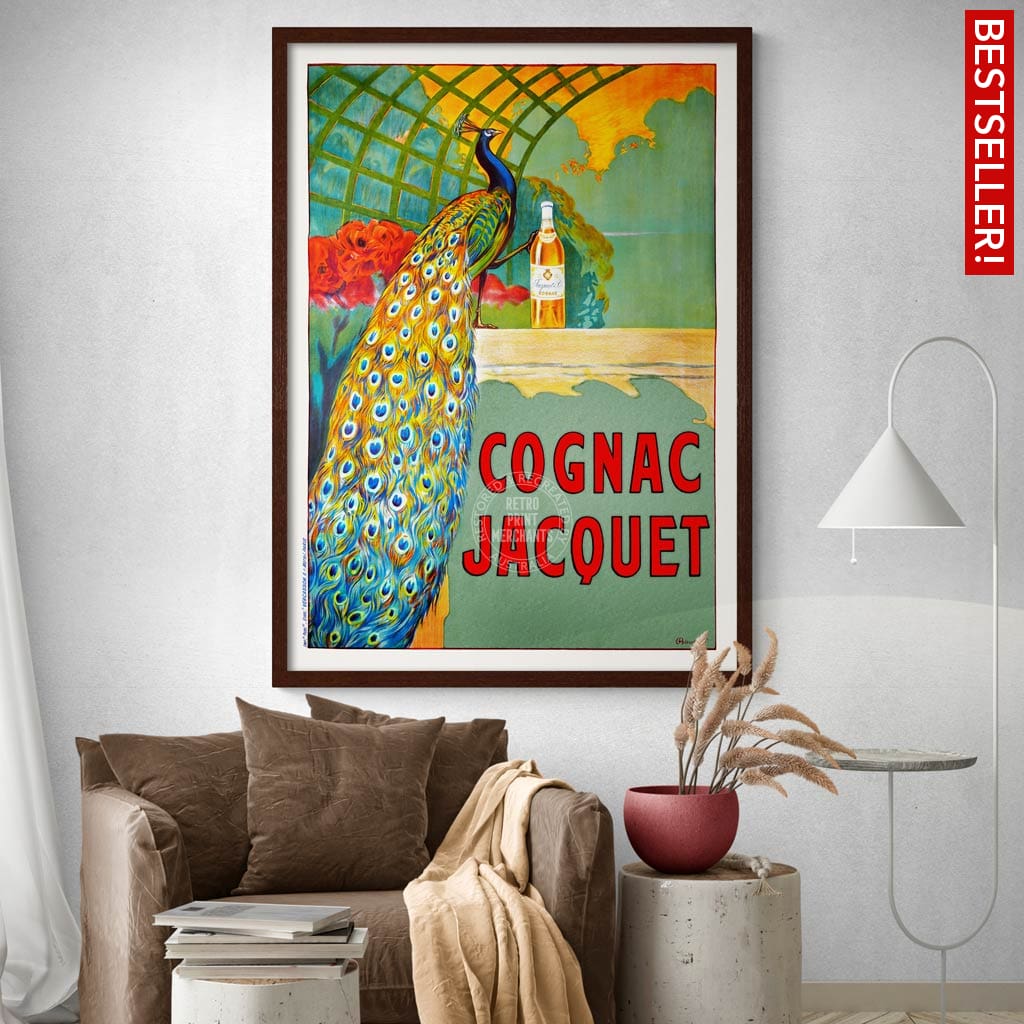 Cognac Jacquet Peacock | France Print Art