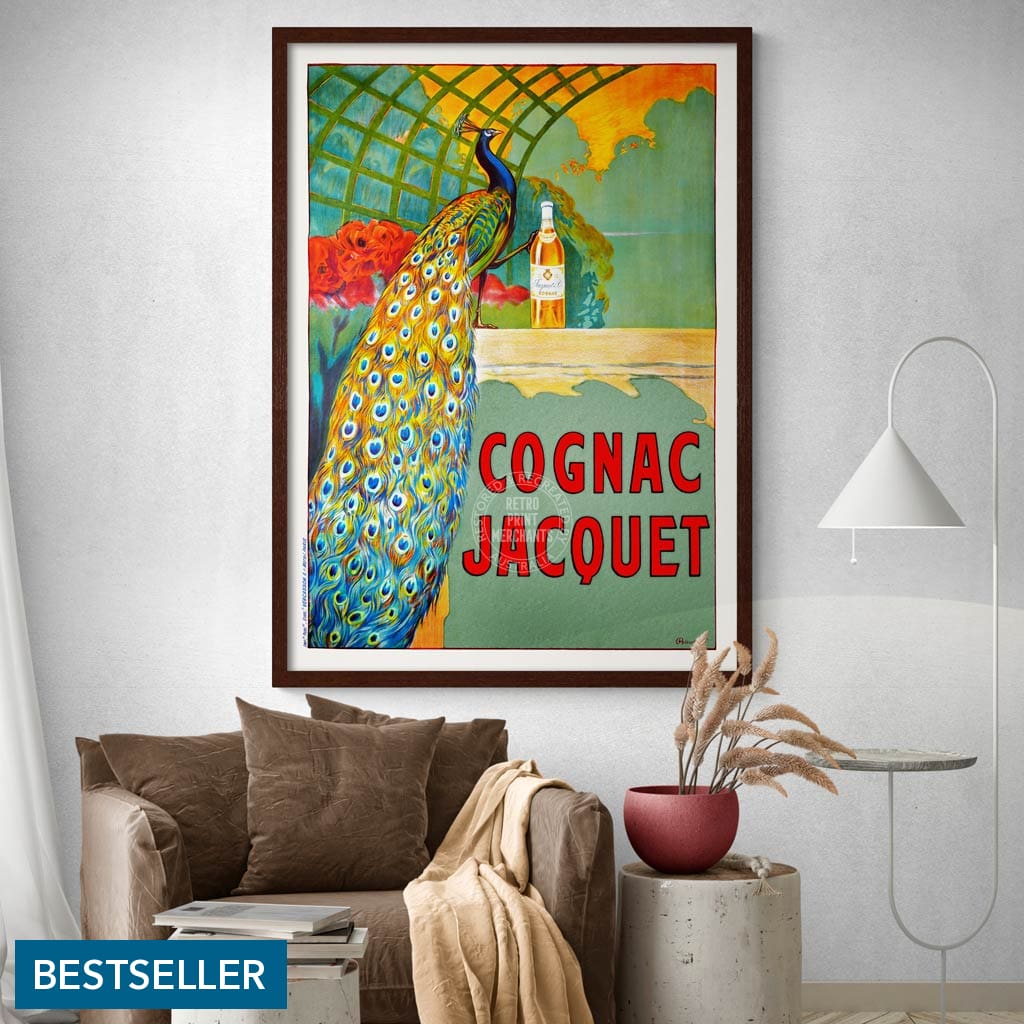 Cognac Jacquet Peacock | France Print Art