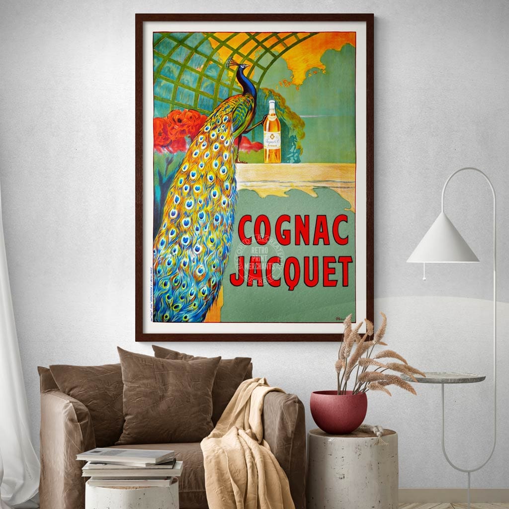 Cognac Jacquet Peacock | France Print Art