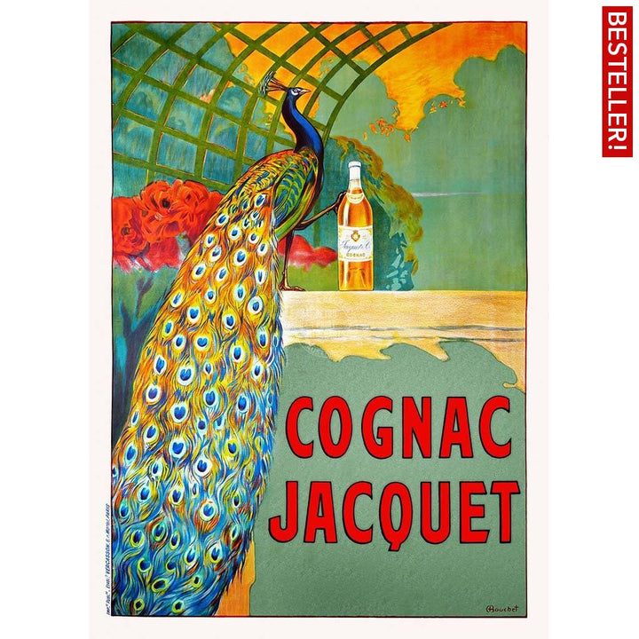 Cognac Jacquet Peacock | France A3 297 X 420Mm 11.7 16.5 Inches / Unframed Print Art