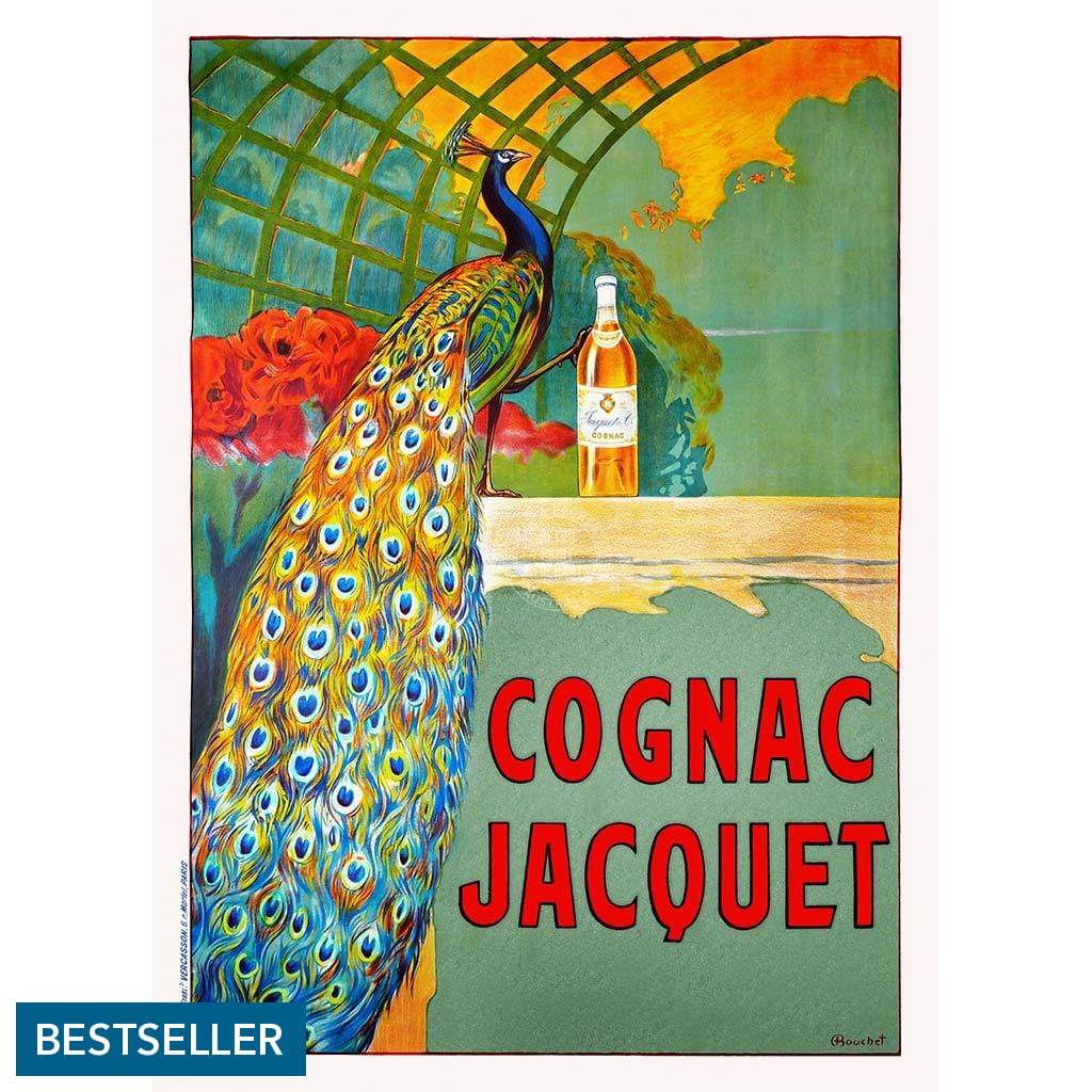 Cognac Jacquet Peacock | France A3 297 X 420Mm 11.7 16.5 Inches / Unframed Print Art