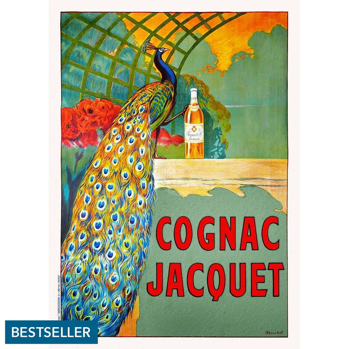 Cognac Jacquet Peacock | France A3 297 X 420Mm 11.7 16.5 Inches / Unframed Print Art