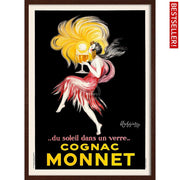 Cognac Monnet 1927 | France 422Mm X 295Mm 16.6 11.6 A3 / Dark Oak Print Art