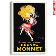 Cognac Monnet 1927 | France A3 297 X 420Mm 11.7 16.5 Inches / Stretched Canvas Print Art