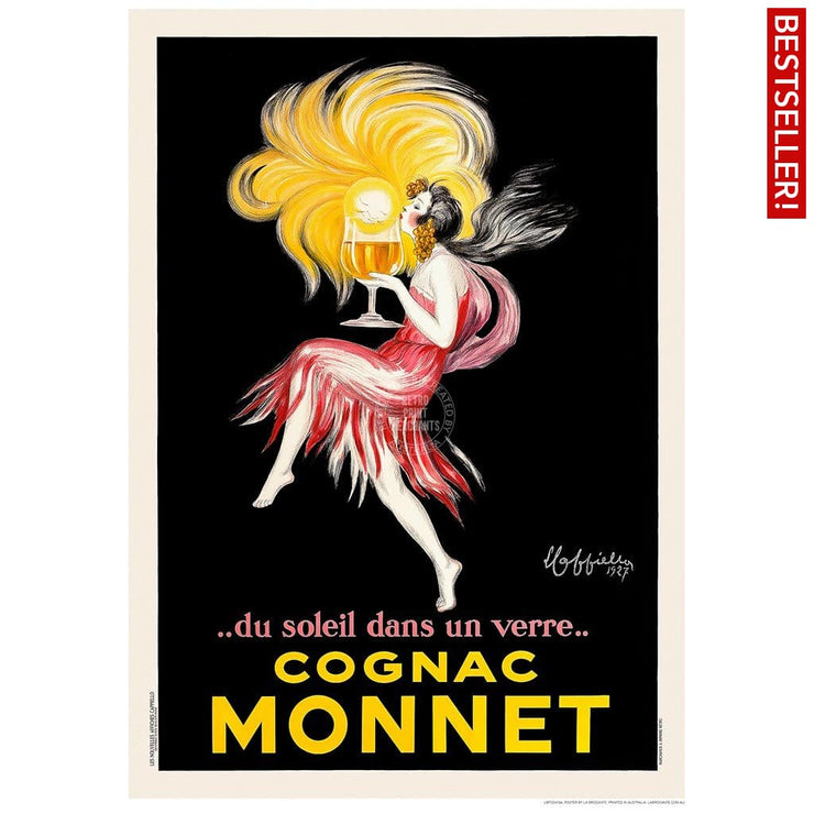 Cognac Monnet 1927 | France 422Mm X 295Mm 16.6 11.6 A3 / Unframed Print Art