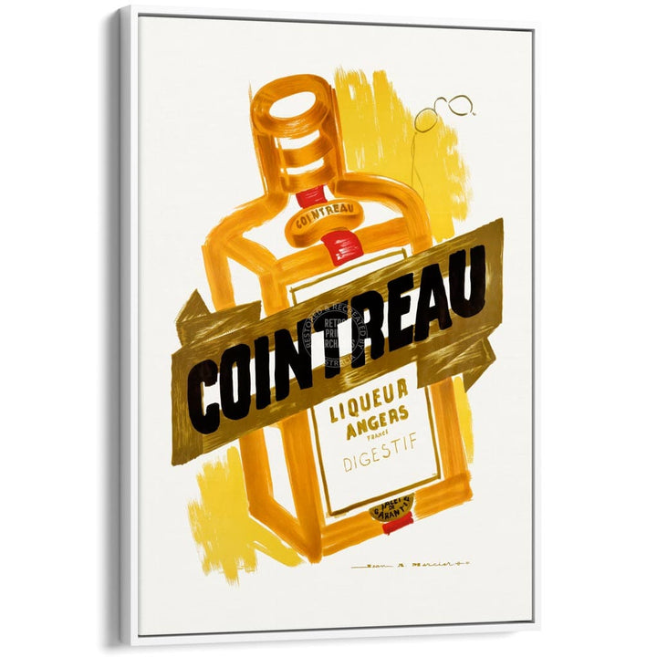 COINTREAU 1955 | FRANCE A3 | 297 x 420mm | 11.7 x 16.5 inches / Canvas Floating Frame: White Timber Print Art