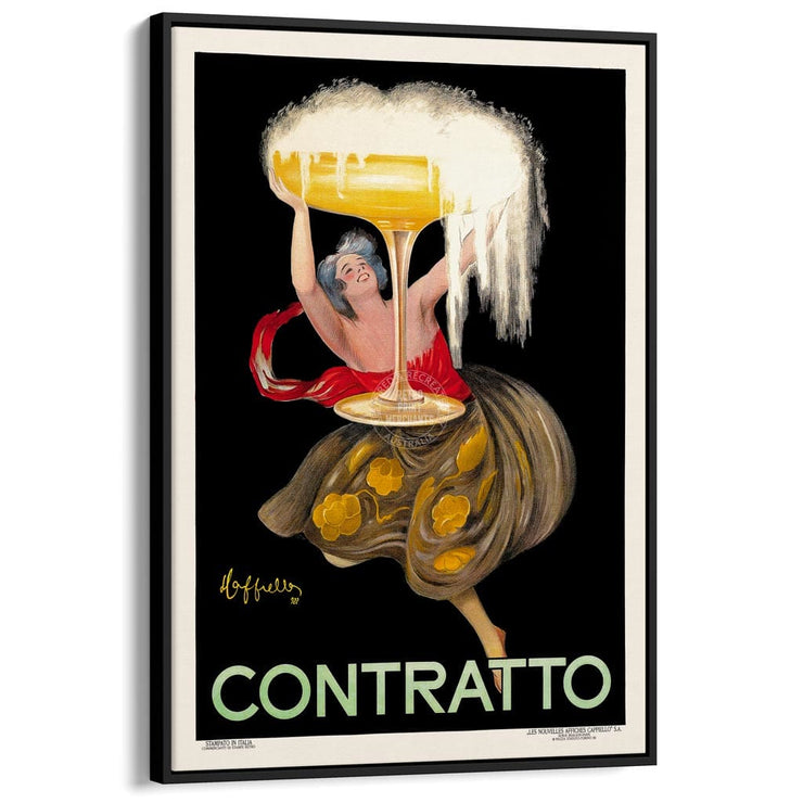Contratto 1922 | Italy A3 297 X 420Mm 11.7 16.5 Inches / Canvas Floating Frame - Black Timber Print