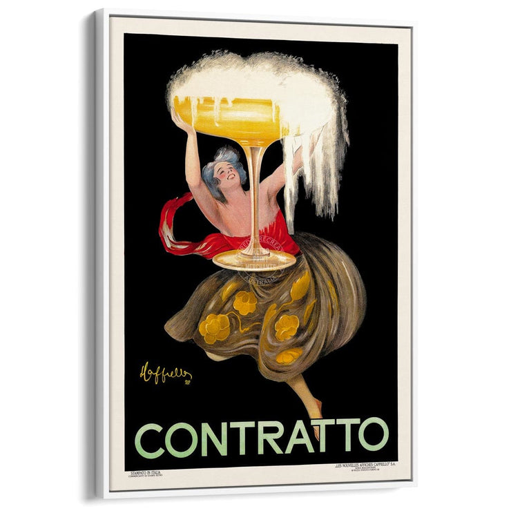 Contratto 1922 | Italy A3 297 X 420Mm 11.7 16.5 Inches / Canvas Floating Frame - White Timber Print