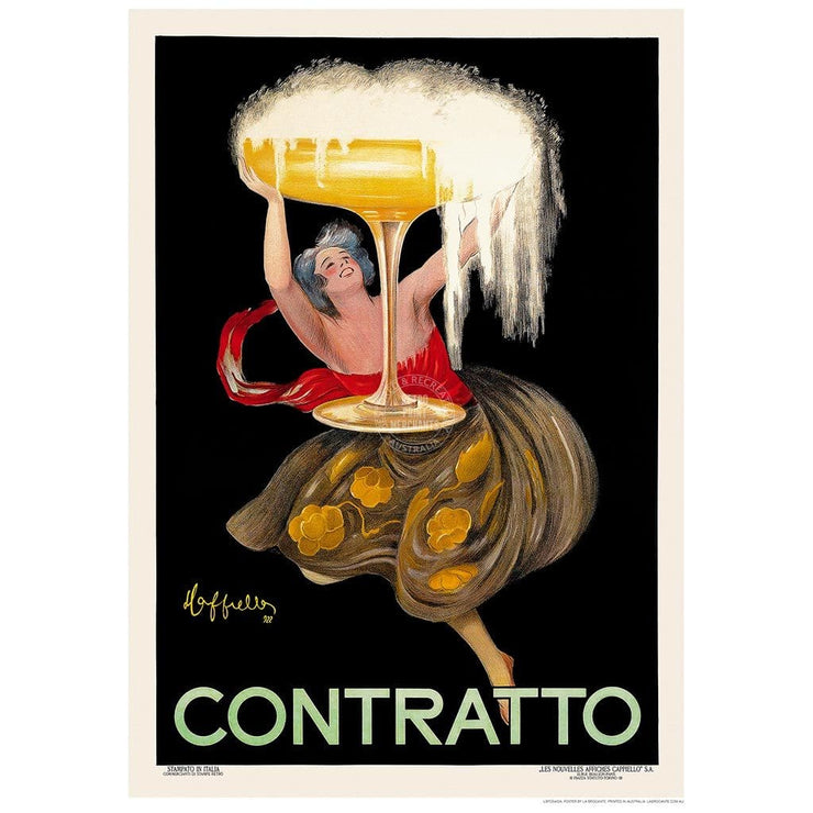 Contratto 1922 | Italy 422Mm X 295Mm 16.6 11.6 A3 / Unframed Print Art