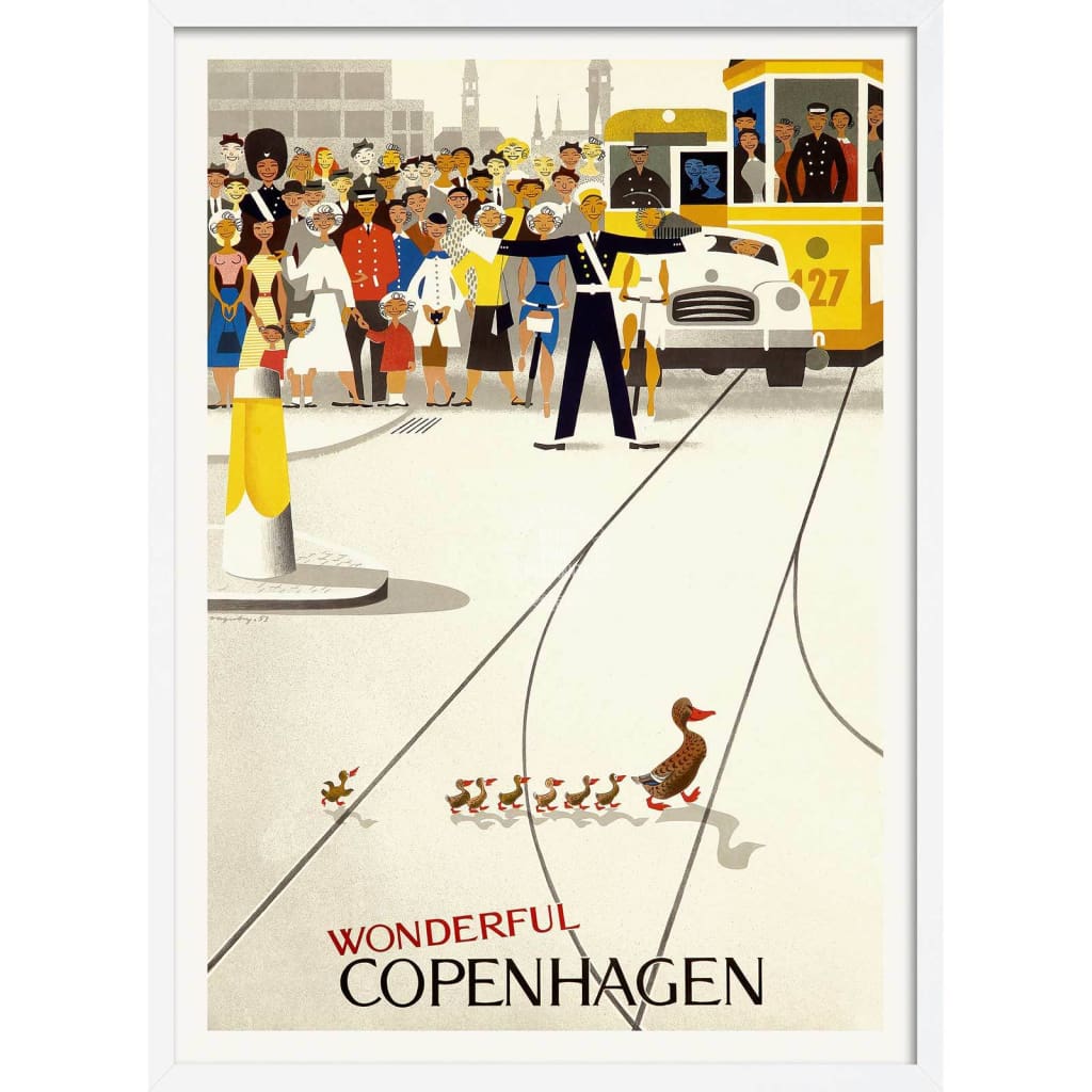 Copenhagen | Denmark 422Mm X 295Mm 16.6 11.6 A3 / White Print Art