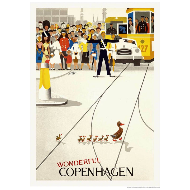 Copenhagen | Denmark 422Mm X 295Mm 16.6 11.6 A3 / Unframed Print Art