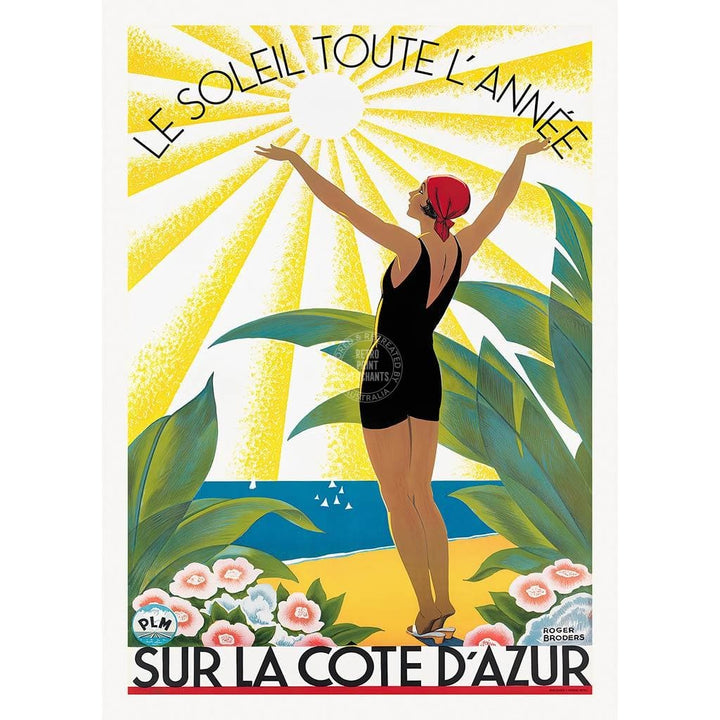 Cote Dazur 1931 | France A3 297 X 420Mm 11.7 16.5 Inches / Unframed Print Art