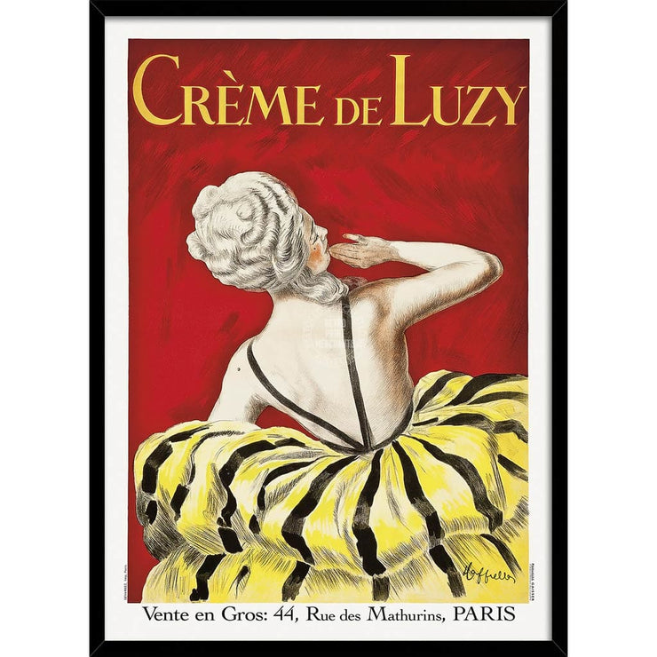 Créme De Luzy 1919 | France A3 297 X 420Mm 11.7 16.5 Inches / Framed Print - Black Timber Art