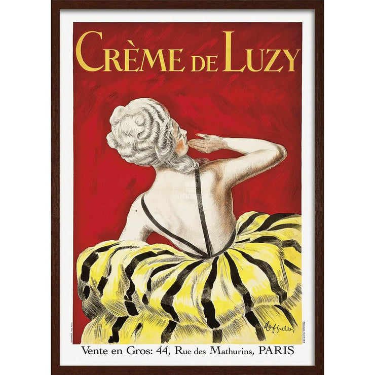 Créme De Luzy 1919 | France A3 297 X 420Mm 11.7 16.5 Inches / Framed Print - Dark Oak Timber Art
