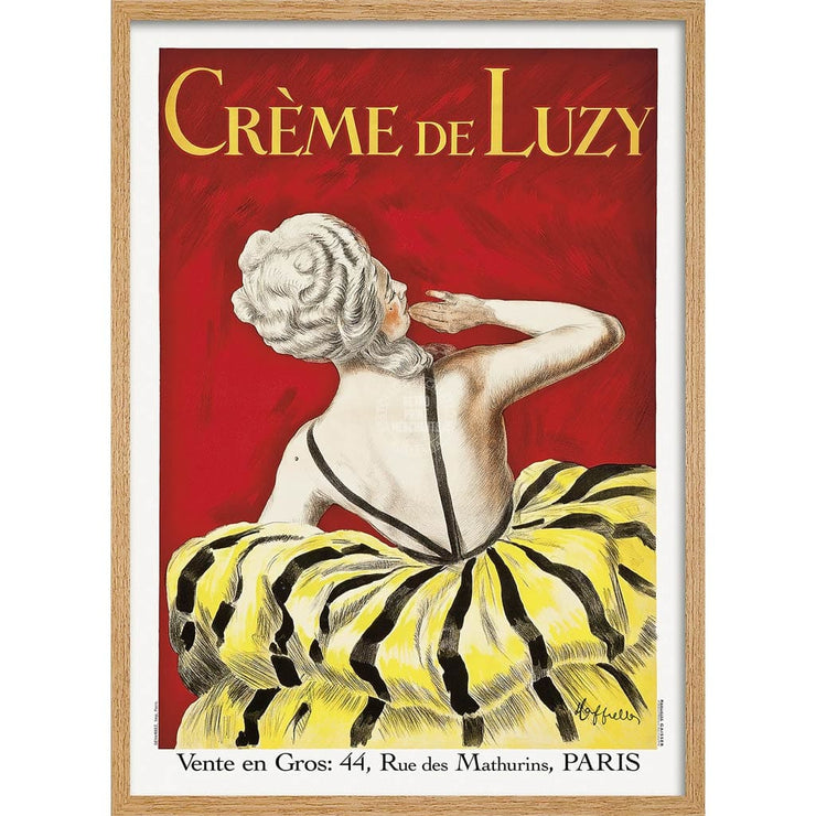 Créme De Luzy 1919 | France A3 297 X 420Mm 11.7 16.5 Inches / Framed Print - Natural Oak Timber Art