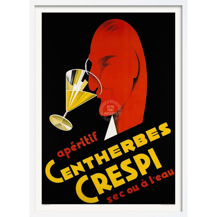 Crespi Aperitif | France A3 297 X 420Mm 11.7 16.5 Inches / Framed Print - White Timber Art