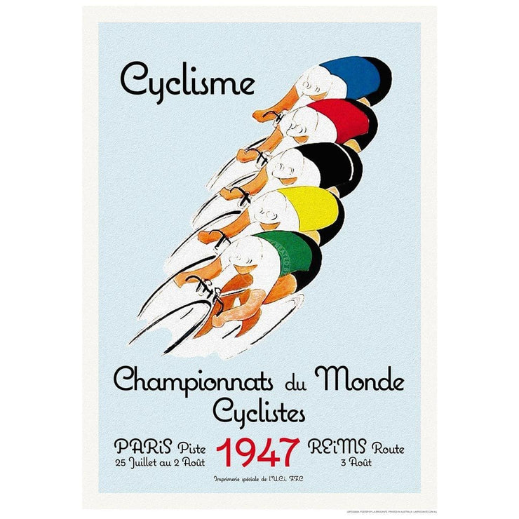 Cyclisme 1947 | France 422Mm X 295Mm 16.6 11.6 A3 / Unframed Print Art