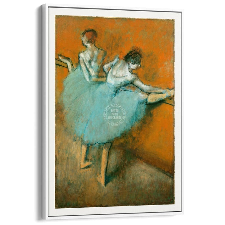 Degas Dancers At The Barre | France A3 297 X 420Mm 11.7 16.5 Inches / Canvas Floating Frame - White