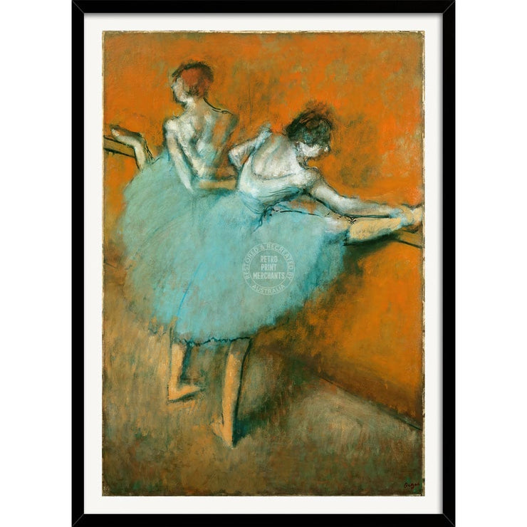 Degas Dancers At The Barre | France A3 297 X 420Mm 11.7 16.5 Inches / Framed Print - Black Timber