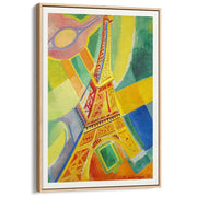 Delaunay Eiffel Tower | France A3 297 X 420Mm 11.7 16.5 Inches / Canvas Floating Frame - Natural Oak