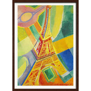 Delaunay Eiffel Tower | France A3 297 X 420Mm 11.7 16.5 Inches / Framed Print - Dark Oak Timber Art