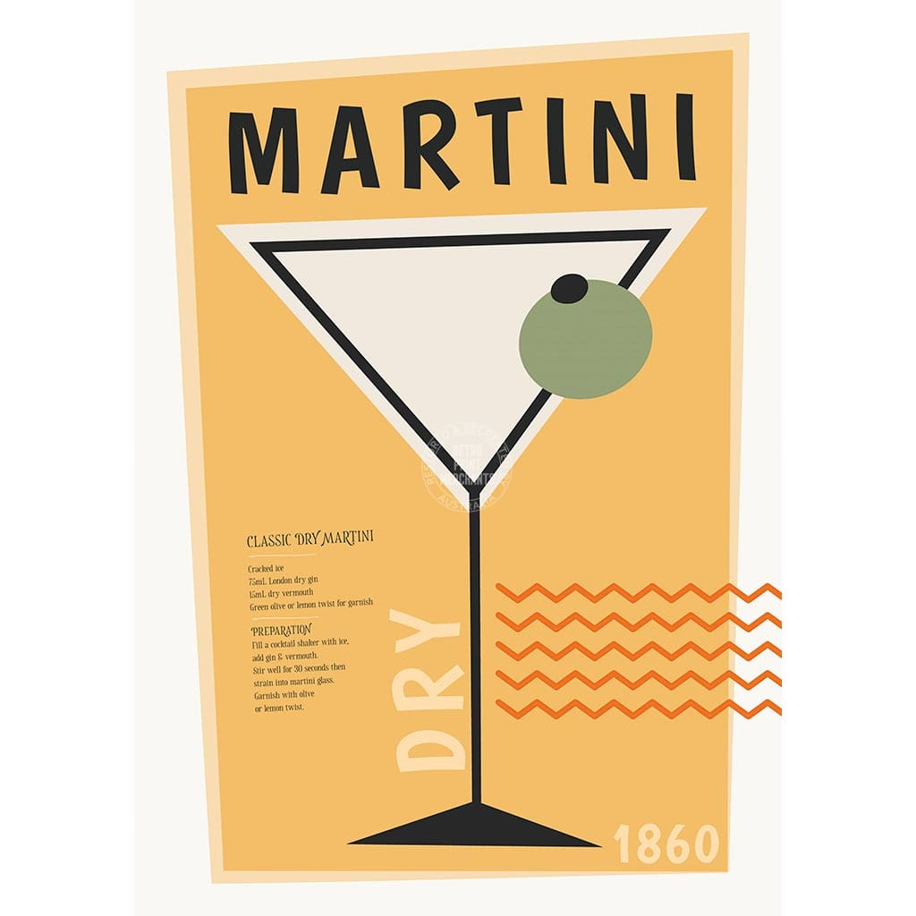 Dry Martini Cocktail | Worldwide Print Art