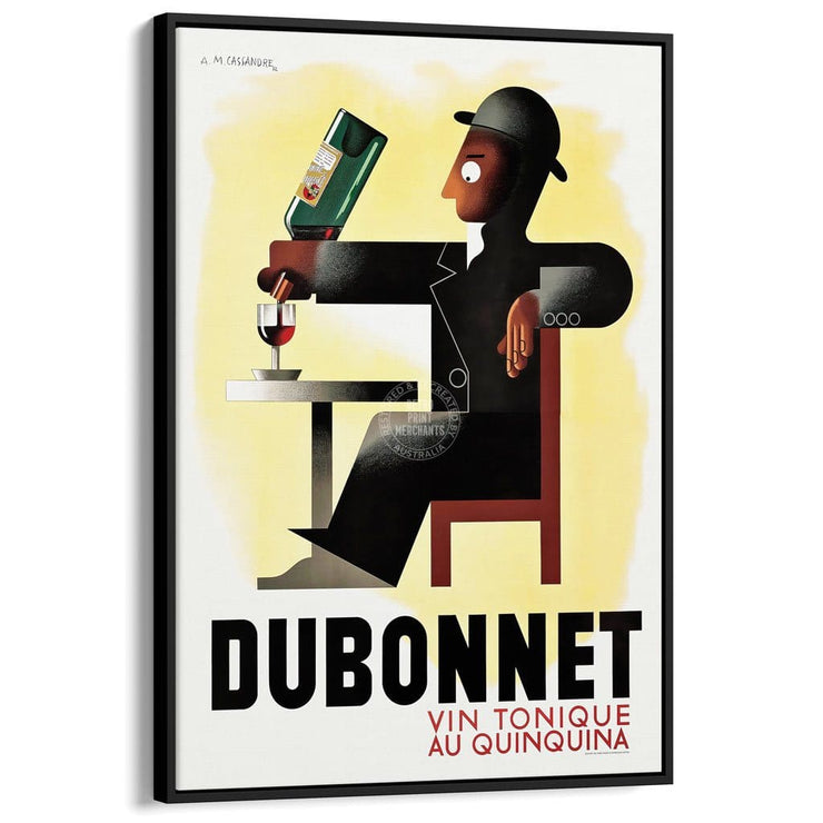 Dubonnet 1932 | France A3 297 X 420Mm 11.7 16.5 Inches / Canvas Floating Frame - Black Timber Print