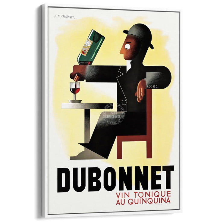 Dubonnet 1932 | France A3 297 X 420Mm 11.7 16.5 Inches / Canvas Floating Frame - White Timber Print