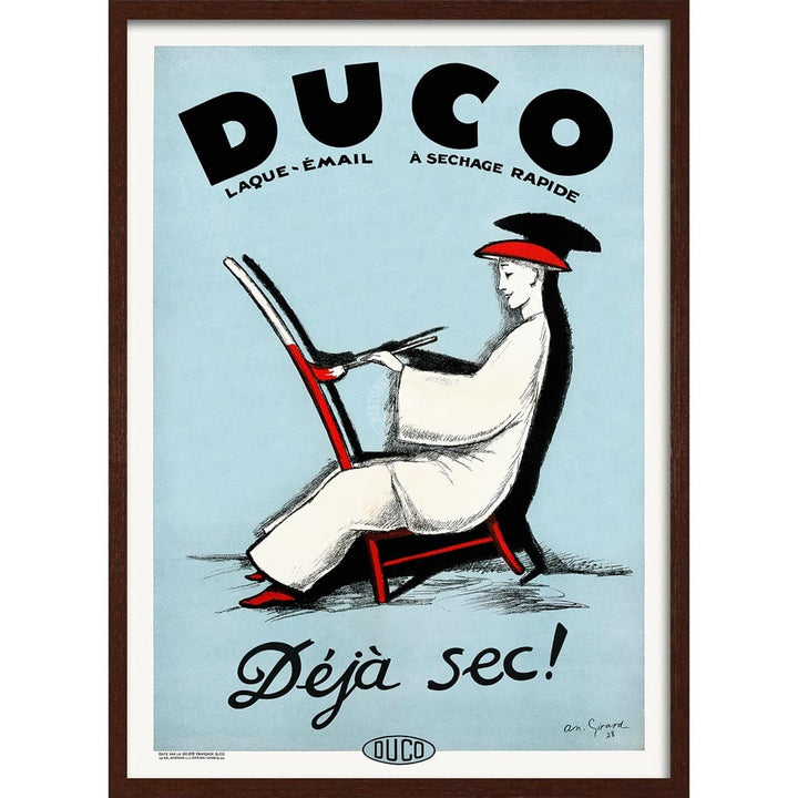 Duco Enamel | France A3 297 X 420Mm 11.7 16.5 Inches / Framed Print - Dark Oak Timber Art