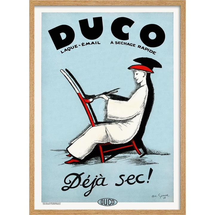 Duco Enamel | France A3 297 X 420Mm 11.7 16.5 Inches / Framed Print - Natural Oak Timber Art