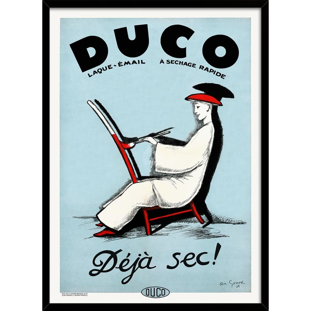 Duco Enamel | France A3 297 X 420Mm 11.7 16.5 Inches / Framed Print - Black Timber Art