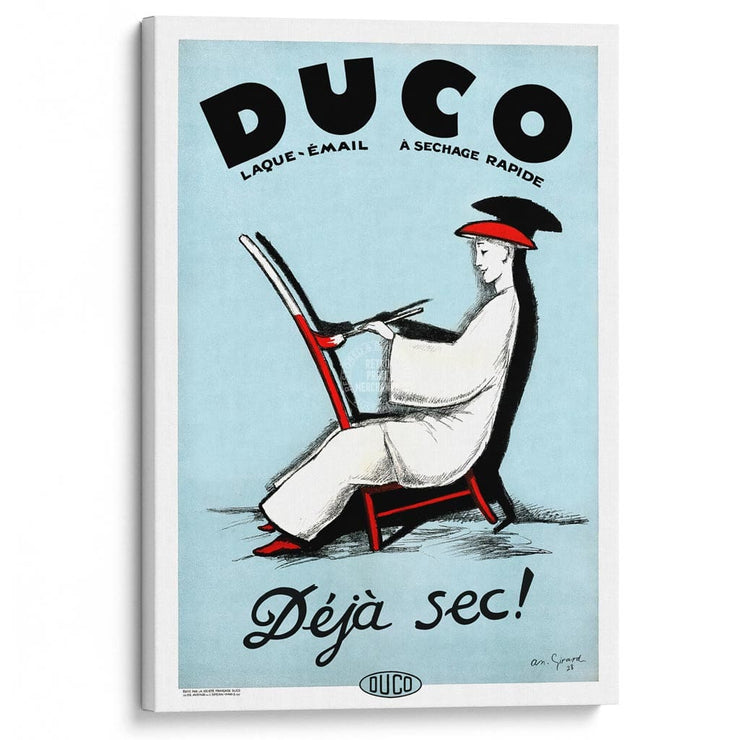 Duco Enamel | France A3 297 X 420Mm 11.7 16.5 Inches / Stretched Canvas Print Art