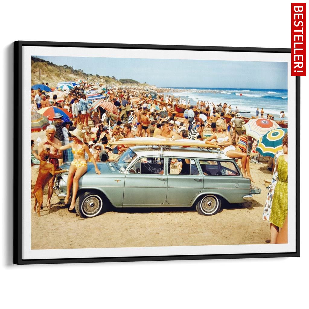 Eh Holden | Australia A3 297 X 420Mm 11.7 16.5 Inches / Canvas Floating Frame - Black Timber Print