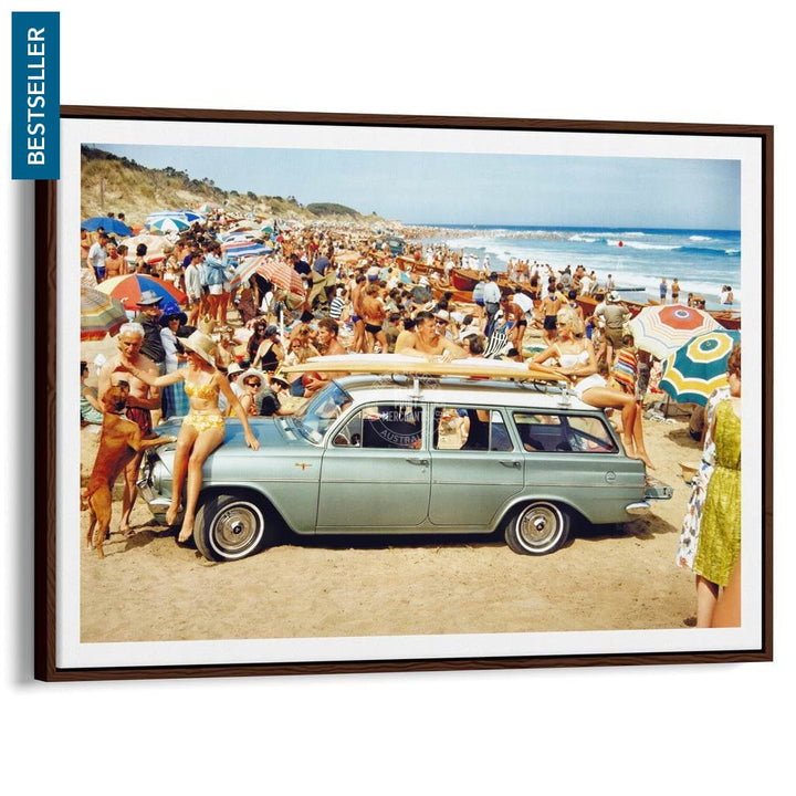 Eh Holden | Australia A3 297 X 420Mm 11.7 16.5 Inches / Canvas Floating Frame - Dark Oak Timber