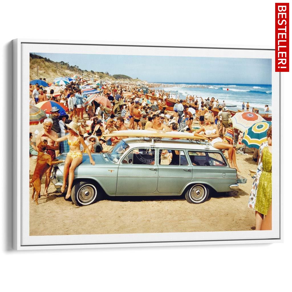 Eh Holden | Australia A3 297 X 420Mm 11.7 16.5 Inches / Canvas Floating Frame - White Timber Print