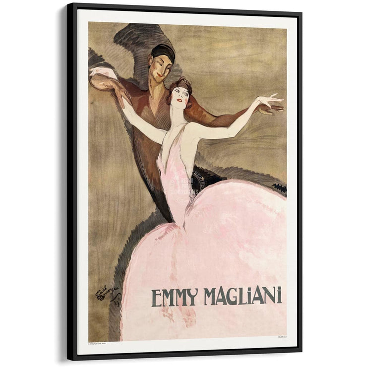 Emmy Magliani | France A4 210 X 297Mm 8.3 11.7 Inches / Canvas Floating Frame: Black Timber Print