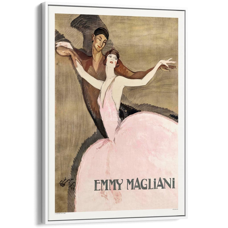 Emmy Magliani | France A4 210 X 297Mm 8.3 11.7 Inches / Canvas Floating Frame: White Timber Print