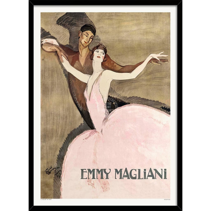 Emmy Magliani | France A4 210 X 297Mm 8.3 11.7 Inches / Framed Print: Black Timber Print Art