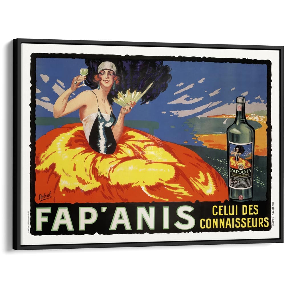 Fap’anis| France A3 | 297 X 420Mm 11.7 16.5 Inches / Canvas Floating Frame: Black Timber Print Art