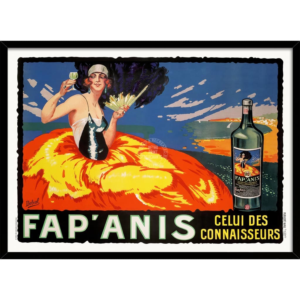 Fap’anis| France A3 | 297 X 420Mm 11.7 16.5 Inches / Framed Print: Black Timber Print Art