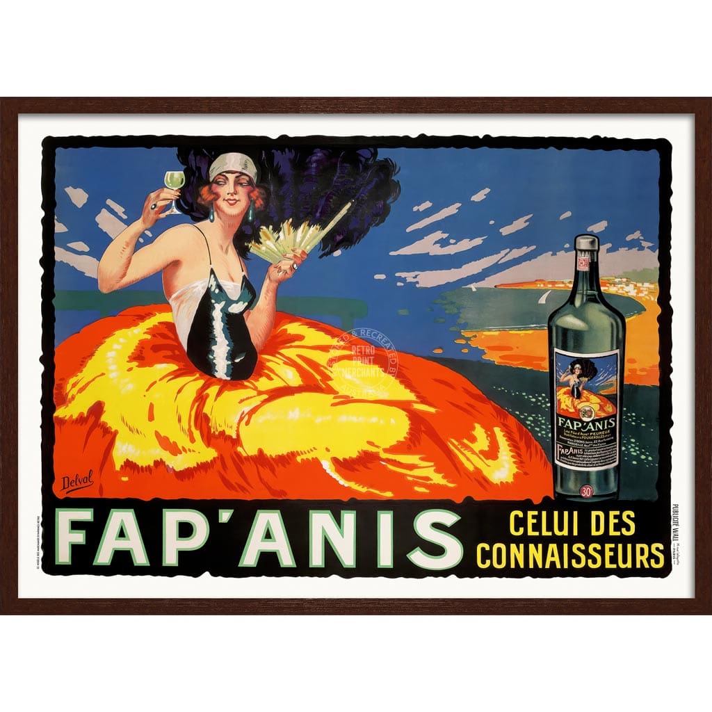 Fap’anis| France A3 | 297 X 420Mm 11.7 16.5 Inches / Framed Print: Chocolate Oak Timber Print Art