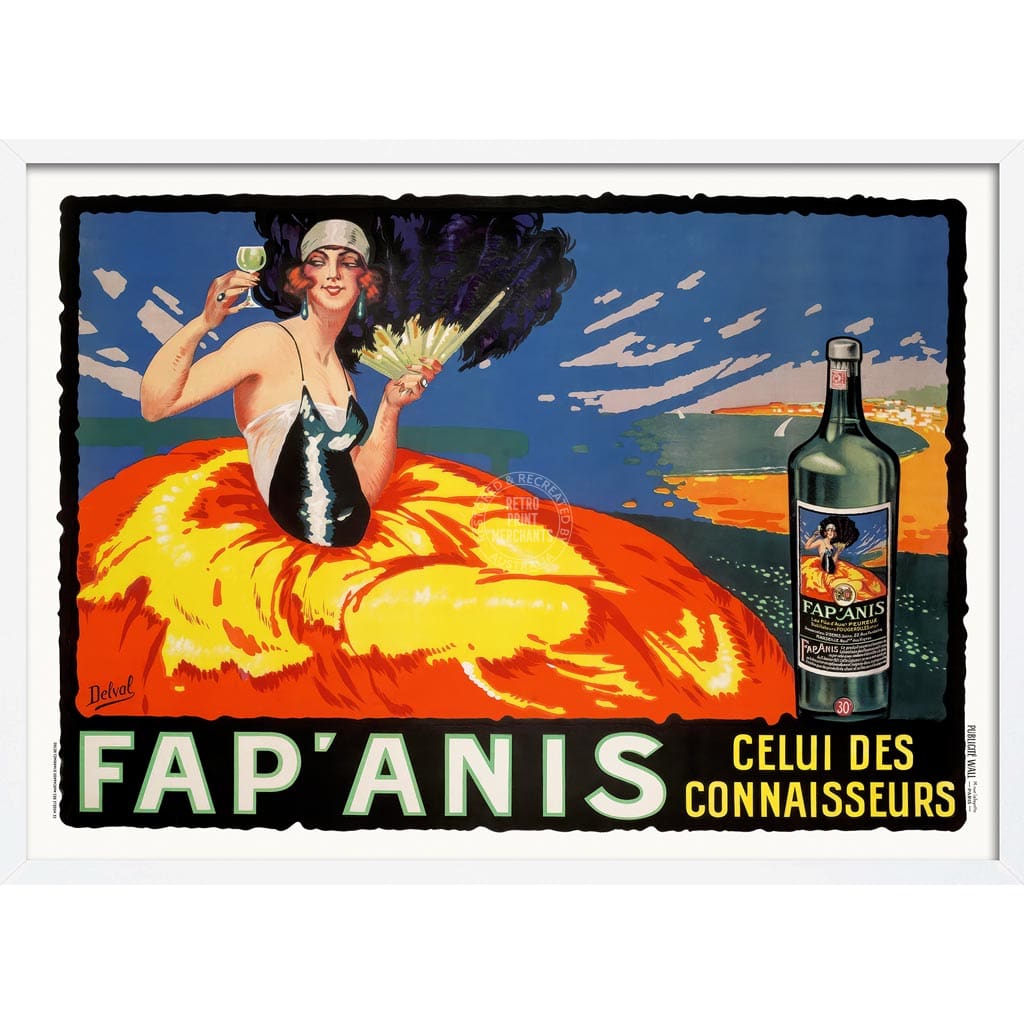 Fap’anis| France A3 | 297 X 420Mm 11.7 16.5 Inches / Framed Print: White Timber Print Art