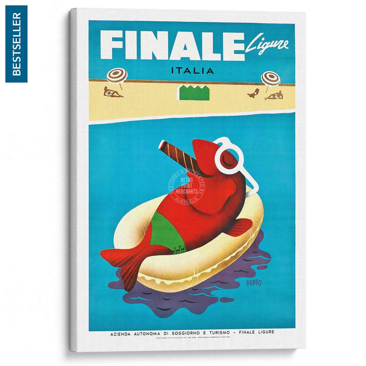 Finale Ligure | Italy A3 297 X 420Mm 11.7 16.5 Inches / Stretched Canvas Print Art