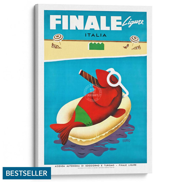 Finale Ligure | Italy A3 297 X 420Mm 11.7 16.5 Inches / Stretched Canvas Print Art
