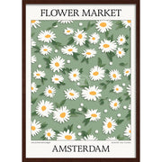 Flower Market | Amsterdam Or Personalise It! A4 210 X 297Mm 8.3 11.7 Inches / Framed Print: