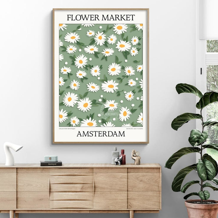 Flower Market | Amsterdam Or Personalise It! Print Art